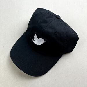 Twitter Hat Cap Strapback Black Tech X Social Media Elon Musk Tweet Adjustable